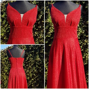 Gliterrové šaty - červené