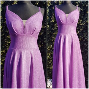 Gliterrové šaty - lila