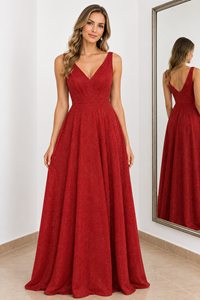 Glitterové šaty - red